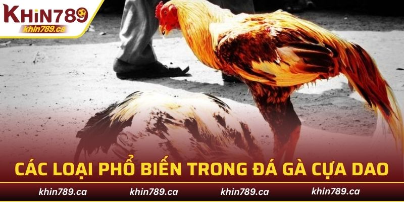 Các loại phổ biến trong đá gà cựa dao